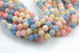 Morganite Beryl Color Smooth Round Beads 4mm 6mm 8mm 10mm 12mm - Single or Bulk - 15.5" AAA Quality