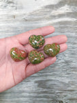 Unakite Heart Shaped Stone Healing Stones