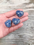 Natural Sodalite Stone Shaped Heart Healing Stones