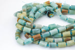 Natural Amazonite- Faceted Barrel Beads- High Quality- 10x14mm- Full Strand 16" - 22 Pieces Gemstone Beads