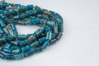 Natural Apatite- Faceted Barrel Beads- High Quality- 10x14mm- Full Strand 16" - 22 Pieces Gemstone Beads