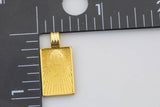 2pc 14k Gold Plated Military tag CZ pendant Jewelry Necklace Component- 2 pcs per order-12x25mm