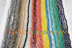 6mm Double Wrap Knotted crystal necklaces. Long Hand-Knotted Crystal- 60 inches long! - Long Necklace