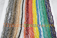 6mm Double Wrap Knotted crystal necklaces. Long Hand-Knotted Crystal- 60 inches long! - Long Necklace