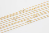 14 kt Gold Filled Tight Curb Necklace- 14/20 Gold Filled- USA Made - Assorted Length- Read to Wear- 1mm Permanent Jewelry Chain