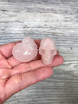 1 Pc Rose Quartz Skull Shape- 1.5 inches