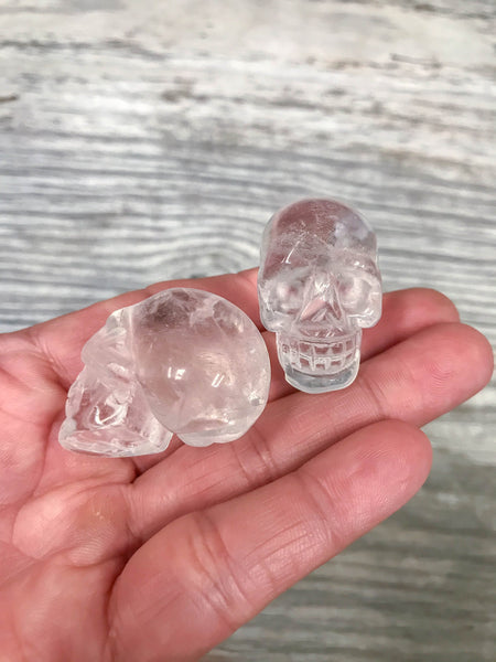 1 Pc Crystal Quartz Skull Shape- 1.5 inches