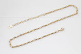 18K Gold Necklace - Rectangular Necklace -Layering Necklace 3x5mm ready to wear Lobster Clasp 3" extender -16" 18"
