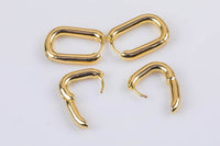 2 pcs 14k Gold Earrings Bold U earring rectangle hoop earrings / minimalist earrings gift - 2 sizes 12*16mm 15*20mm- 2 pcs per order