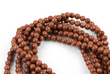 Natural Gold SandStone Goldstone Grade AAA Round Beads. Full strand, 4mm, 6mm, 8mm, 10mm, 12mm- Full 15.5 Inch Strand Smooth Gemstone Beads