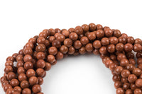 Natural Gold SandStone Goldstone Grade AAA Faceted Round Beads. Full 15.5 Inch strand 4mm 6mm 8mm 10mm 12mm Beads Gemstone Beads