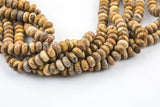 Natural Picture Jasper Faceted Roundel 4mm, 6mm, 8mm Gemstone Beads