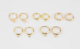 4pc Gold Filled Earring Hoops Lever Back one touch w/ open link Lever Hoop earring Nickel free Lead Free for Earring Charm Making Findings