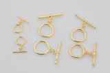 2pc 14K Gold Filled Toggle Clasp Silver Clasp for Bracelet Necklace Jewelry Making Supply