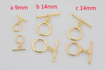 2pc 14K Gold Filled Toggle Clasp Silver Clasp for Bracelet Necklace Jewelry Making Supply