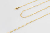 14k Gold Necklace Chains for Layering - Paperclip Chain Oval Chain Rolo Chain 16" 17" 18" 19" 20" 22" 23" with 3" extender chain