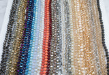 New!! Extra Long 60 Inches 60" Double Wrap Knotted Necklaces - Hand Knotted Crystal Necklaces - 8mm
