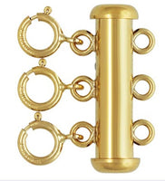 Layered Necklace Clasp •14 kt Gold Filled Layering Clasp • Detangler Layering Clasp • Necklace Spacer • Untangle Necklaces- USA Made
