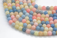 Morganite Beryl Color Smooth Round Beads 4mm 6mm 8mm 10mm 12mm - Single or Bulk - 15.5" AAA Quality