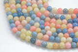 Morganite Beryl Color Smooth Round Beads 4mm 6mm 8mm 10mm 12mm - Single or Bulk - 15.5" AAA Quality