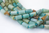 Natural Amazonite- Faceted Barrel Beads- High Quality- 10x14mm- Full Strand 16" - 22 Pieces Gemstone Beads