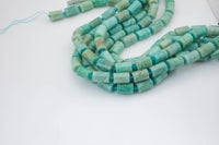 Natural Amazonite- Faceted Barrel Beads- High Quality- 10x14mm- Full Strand 16" - 22 Pieces Gemstone Beads