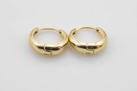 2 pcs Gold Plated Huggie Hoops / Perfect for Every Day Wear / Minimalist Earring Jewelry / Perfect Gift For Her and For Girls 10mm-16mm