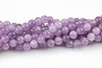 Pink Amethyst Jade Smooth Round Beads 6mm 8mm 10mm - Single or Bulk - 15.5" AAA Quality