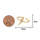 Minimalist Lightning Ring, Dainty Gold Ring, Stacking Ring, Lightning Ring, Open Star Ring, Lightning Rings, Artsy Lightning Ring,