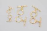 2pc 14K Gold Filled Toggle Clasp Silver Clasp for Bracelet Necklace Jewelry Making Supply