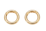 1 or 2 pcs Dainty Gold Spring Gate Ring, Push Gate ring, 15mm 18mm 20mm Round Circle Ring 14K Gold Clasp for Charm Holder Connector Clasp