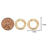 1 or 2 pcs Dainty Gold Spring Gate Ring, Push Gate ring, 15mm 18mm 20mm Round Circle Ring 14K Gold Clasp for Charm Holder Connector Clasp