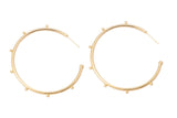 2 pcs- 18K Gold Ball Hoop Earrings, Beaded Hoop Earrings, Boho Hoop Earrings, Gold Ball Hoop Earrings, 25,35, 45mm Gold Hoop Earring