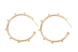 2 pcs- 18K Gold Ball Hoop Earrings, Beaded Hoop Earrings, Boho Hoop Earrings, Gold Ball Hoop Earrings, 25,35, 45mm Gold Hoop Earring