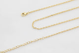 14k Gold Necklace Chains for Layering - Paperclip Chain Oval Chain Rolo Chain 16" 17" 18" 19" 20" 22" 23" with 3" extender chain