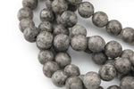 Natural Gray Mai Jasper High Quality in Faceted Round Gemstone Beads