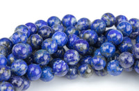 Natural Lapis Beads - No dye, High Quality in Round, 2mm, 3mm, 4mm, 6mm, 8mm, 10mm, 12mm -Full Strand 15.5 inch Strand AAA Quality Smooth