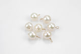 USA Gold Filled Natural Round Pearl Charms Drop Pendant Handmade Size 9-10mm Natural Freshwater Pearls & Gold Filled Wire Made in USA