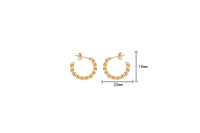 4pc Different Sizes Gold Hoop Earring Round Twisted Hoop Earring 14K Gold Statement Jewelry 20mm 25mm 30mm 35mm 40mm