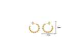 4pc Different Sizes Gold Hoop Earring Round Twisted Hoop Earring 14K Gold Statement Jewelry 20mm 25mm 30mm 35mm 40mm