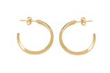 4 pcs Gold Hoop Earring Flat Roundl Hoop Earring 14K Gold Statement Jewelry for Teen Women Girl- 21mm