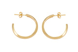 4 pcs Gold Hoop Earring Flat Roundl Hoop Earring 14K Gold Statement Jewelry for Teen Women Girl- 21mm