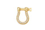 1 pc Gold Screw clasp lock, U bolt Anchor Shackle, Gold Nautical Clasps, Anchor Necklace, Bracelet Clasp Supply- 16x21mm