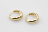 2 pcs Gold Plated Huggie Hoops / Perfect for Every Day Wear / Minimalist Earring Jewelry / Perfect Gift For Her and For Girls 10mm-16mm