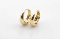 2 pcs Gold Plated Huggie Hoops / Perfect for Every Day Wear / Minimalist Earring Jewelry / Perfect Gift For Her and For Girls 10mm-16mm