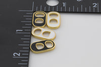 2pc Pastel Color Enamel Soda Tab Charm Gold Soda Pull-tab Pendant Charm For Earring Bracelet Necklace Jewelry Making Supplies