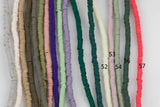 AFRICAN VINYL Soft 3mm Heishi beads Clay Disc - 16 inch strand- 2 Strands Per Order- Assorted Colors