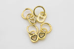 2 pcs 14K Gold Soda Tab, Soda Pull Tab, Kawaii Heart Tab Earrings Wholesale Charm Jewelry Making Craft Supplies- 21mm