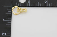 2 pcs 14K Gold Soda Tab, Soda Pull Tab, Kawaii Heart Tab Earrings Wholesale Charm Jewelry Making Craft Supplies- 21mm