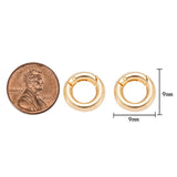 1 or 2 pcs Dainty Gold Spring Gate Ring, Push Gate ring, 15mm 18mm 20mm Round Circle Ring 14K Gold Clasp for Charm Holder Connector Clasp